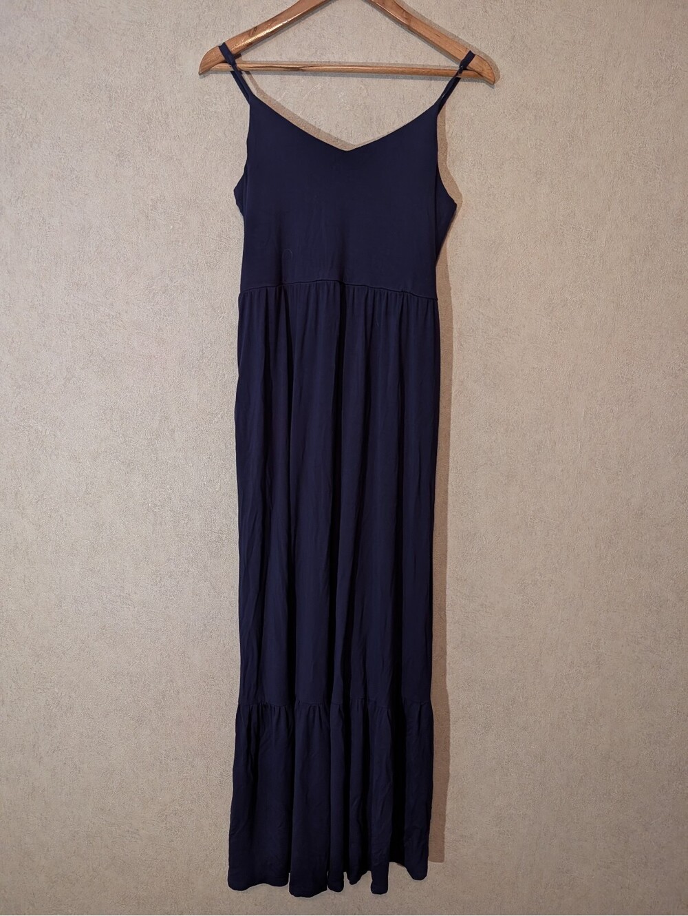 EVEREVE navy blue jersey maxi dress sz XL